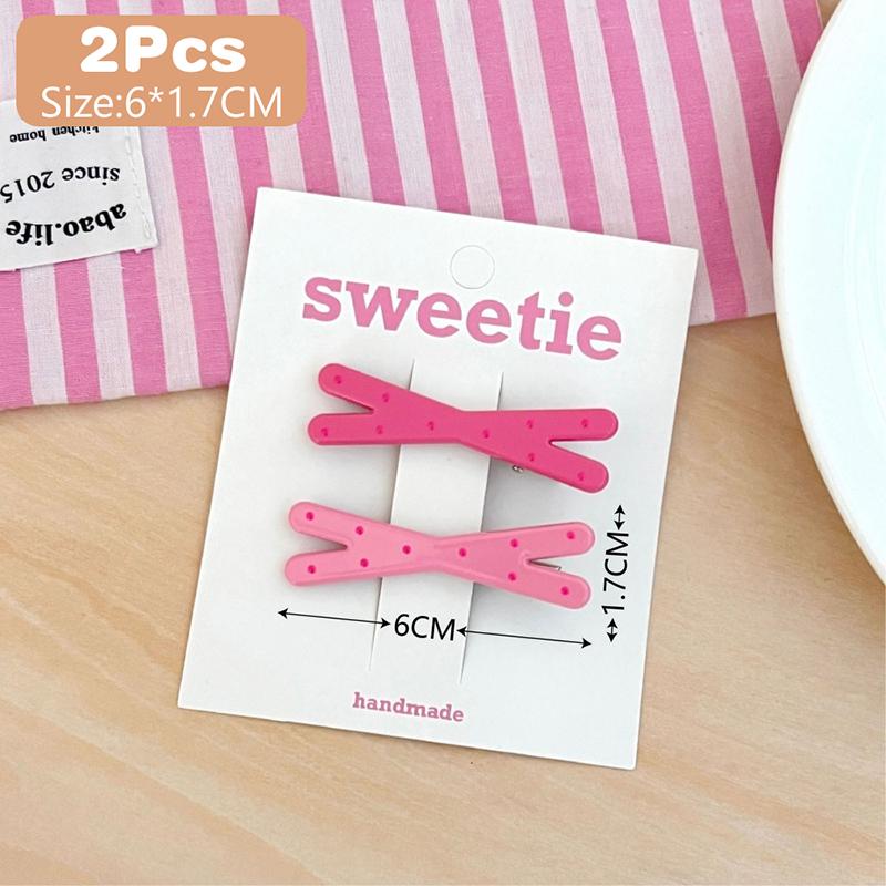 2Pcs Cute  Bowknot Hairpin For Women Girls Sweet Versatile Hair Accessories Headwear Diy Hair Styling Tools Gifts