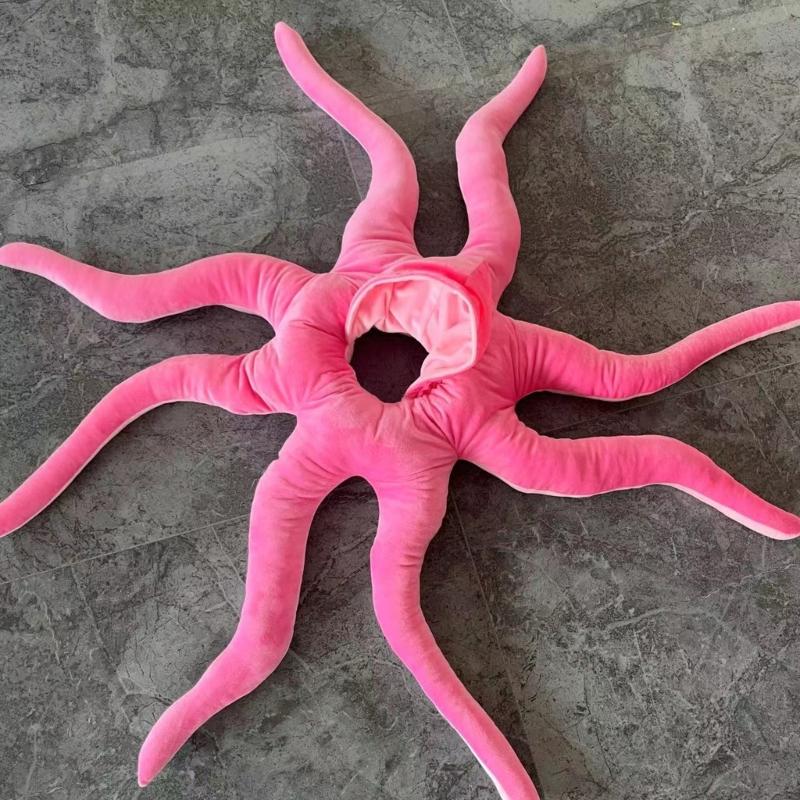 51in Plush Doll Stuffed Animal Octopus Pillow Toy Novelty Cosplay Party Costume Toy Infant Photo Shooting Props Headgear