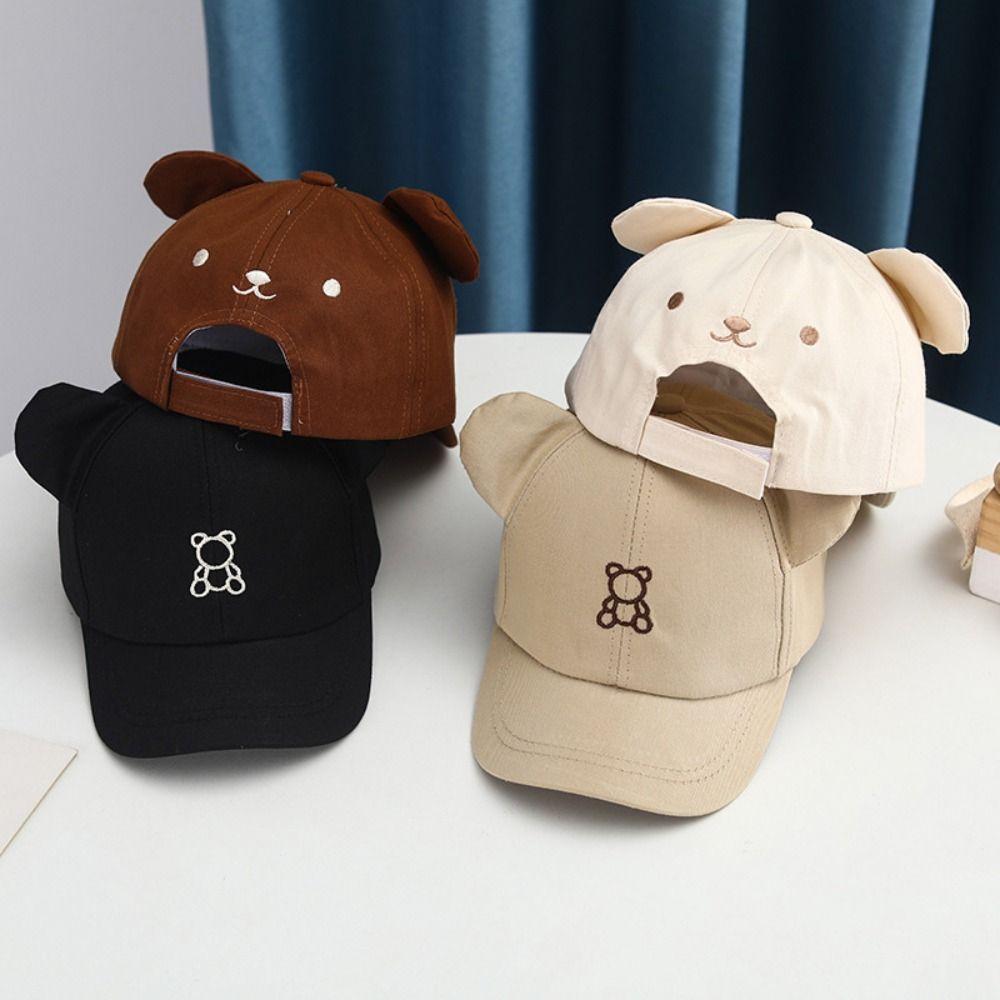 Cartoon Bear Toddler Peaked Cap Cute Baby Sun Visor Hat Children Sports Hats School Use