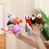 9CM Mini Finger Puppets Educational Toys For Children Hand Cartoon Birds Marine Animals Plush Doll Hand Puppets Tell Story Gifts