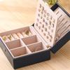 Trendy PU Leather Jewelry Boxes Portable Travel Stud Earring Ring Necklace Bracelet Storage Box Jewellery Display Case Organizer