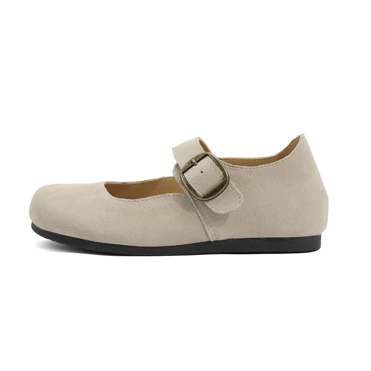 

Женские туфли Мэри Джейн из кожи, осенние и осенние, ретро, на мягкой подошве, одинарные туфли с внутренней высотой, на плоской подошве, туфли Биркенбин на одной педали 40