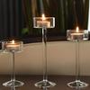 Votive Candle Holder Glass Clear Tealight Candle Stand Elegant Long Stem Candlestick Table Centerpiece Wedding Decors