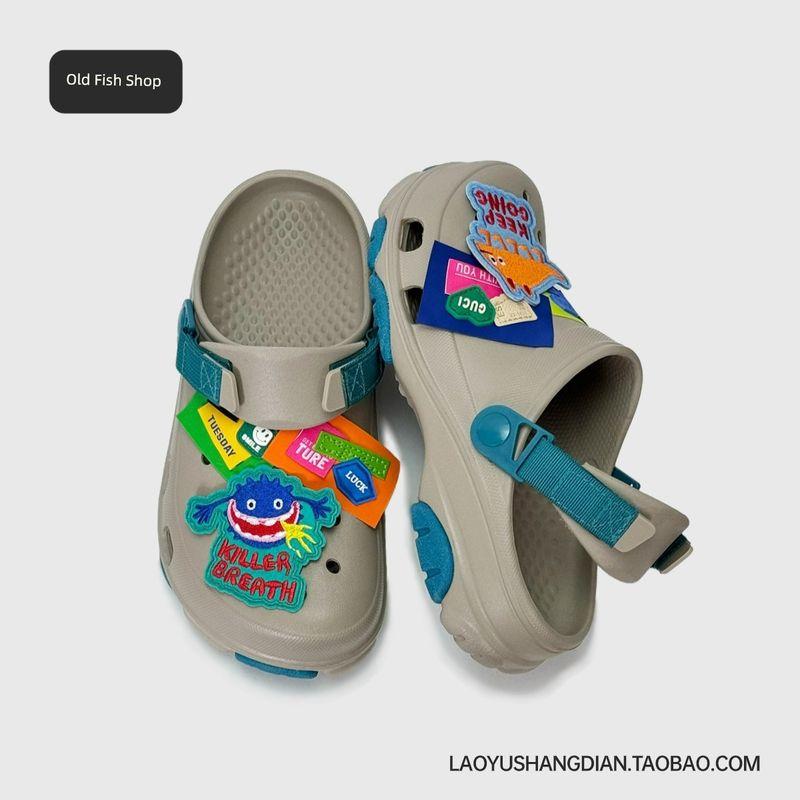 

Старый Магазин Рыбы Убийца/Тапочки с Защитой Носка, Перфорированная Обувь, Летняя Пляжная Верхняя Одежда для Мальчиков и Девочек, Забавные Дышащие Сандалии Большого Размера Khaki [Murderous Three Hour]] 43-44