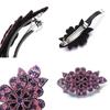 Flexible Women's Fashion Barrette Headwear Hairpins Hairgrip Rhinestone Hair Clip Crystal Flower