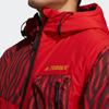 adidas Bawełniana kurtka z kapturem w bloki kolorów Męskie kurtki Jasnokarmazynowy HE7337