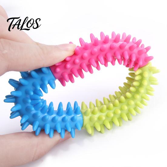 Bite Resistant Dog Toys for Aggressive Chewers Spiky Ring Toy, Rubber Chew Interactive Dental Cleaning Dogs Fetch And Teeth Toy Energy Consuming