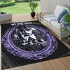 Wednesday Addams Style Crystal Velvet Rug, Soft Anti‑Slip Crystal Velvet Carpet for Living Room Bedroom Home Decor
