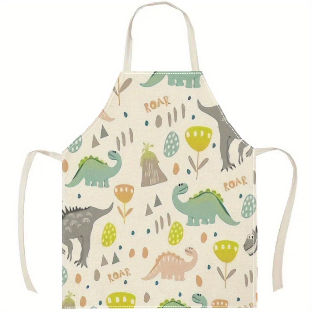 1pc Large Solid Color Background Romantic Heart Pattern Apron, Home Decoration Kitchen Wear, Sleeveless Durable Washable Unisex Cooking Apron,