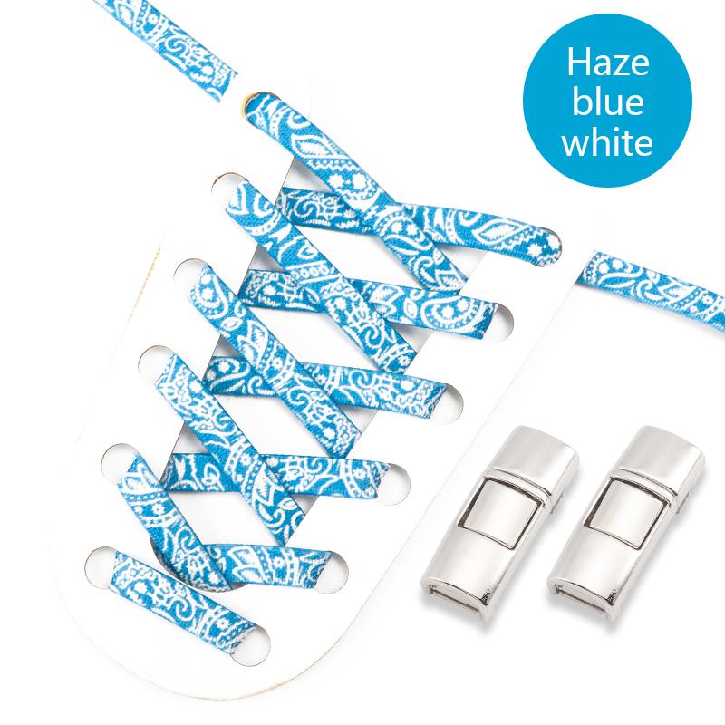Elastic Laces Press Lock No Tie Shoelaces Without Ties AF1/AJ Cashew Flower Sports Kids Adult 8MM Thick Tennis Colorful Shoelace
