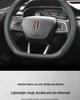 Luxury Genuine Leather Steering Wheel Cover for Hongqi H5/H7/E-H9/HS7/HS5 - Suede Trim
