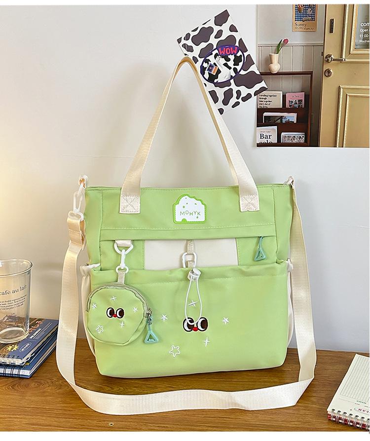 

School bag 2025 new Korean version large-capacity student make-up bag simple leisure college style handbag versatile backpack