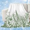 Coperta Plaid Verde Tropicale con Foglie Palma Monstera in Pile per Divano Letto Tema Festivo Accogliente Morbida Coperta Decorativa Regalo Caldo