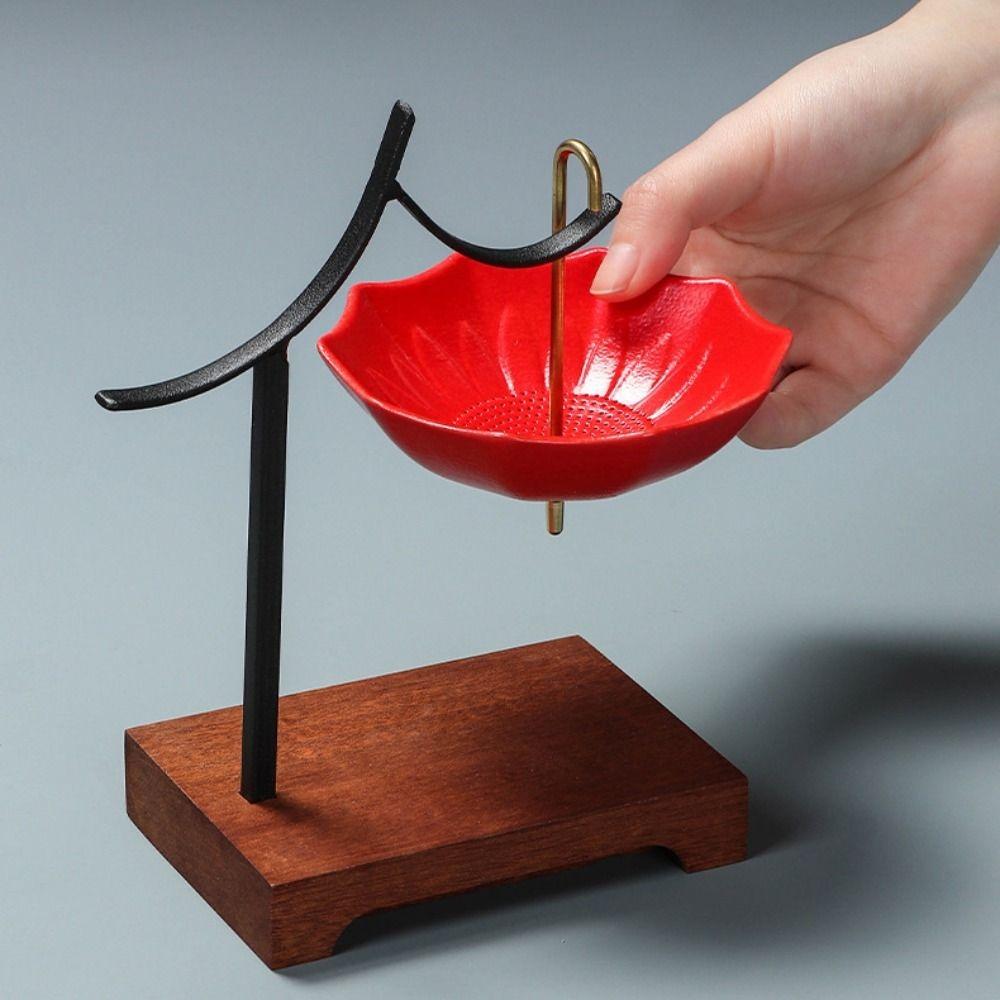 Tea Ceremony Accessory Fine Mesh Ceramic Umbrella Tea Filter Solid Color Integrated Tea Strainer Vintage Tea Sieve Business Gift
