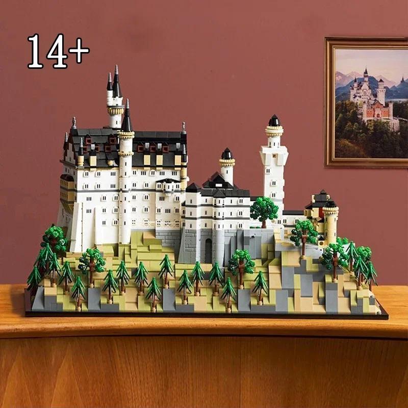 Creative In stock  Neuschwanstein Architectural Model Kit  Compatible 21063 Collectible Building blocks Set for Adults Gift