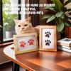Print Frame & Ink Pads Kit,Dog Or Cat Print Kit,2 No Mess Ink Pads For Pet,Print Pad For Dogs,Wooden Pet Memorial Frame,Personalized Pet 1ml