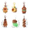 Portachiavi Capibara alla Moda Elegante Colore Fascino Vestito Adorabile Robusto Peluche Ciondolo per Borse e Chiavi Decorazione