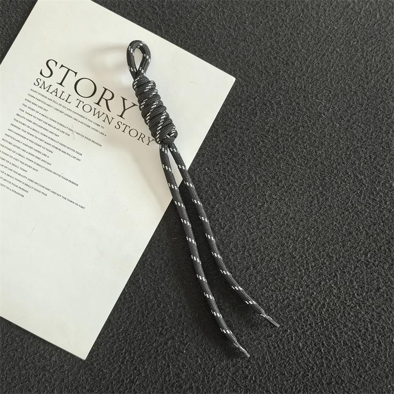 Colorful Trendy Miu Style Polyester/Nylon Braided Rope Pendant with Knotting for Bags