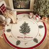 Christmas Wind Carpet Round Living Room Holiday Atmosphere Layout Floor Mat Winter Bedroom Bedside Floor Mat