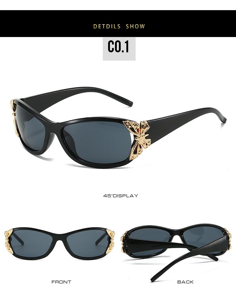 Fashion Butterfly Design Polarized Sunglasses Trendy Wrap Around Uv400 Protection Sports Sun Glasses Shades For Women