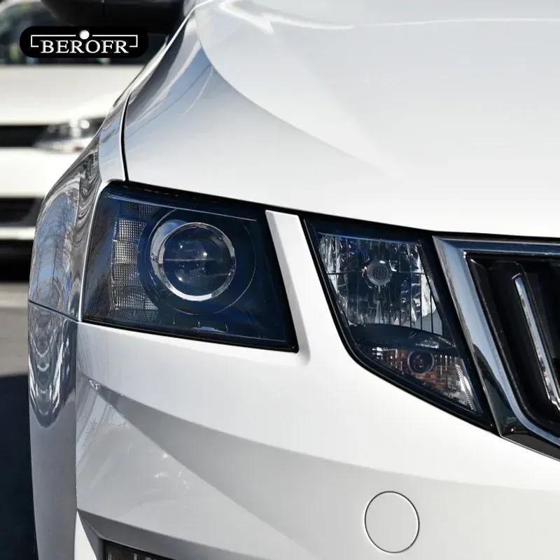 For Skoda Octavia 2017 2018  Car Headlight Tint Black Protective Film Protection Transparent TPU Stickers Accessories