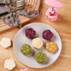 Hand Press Mooncake Mold Easy Demolding Clear Flower Stamps Food Grade for Home Baking Mid Autumn Festival DIY