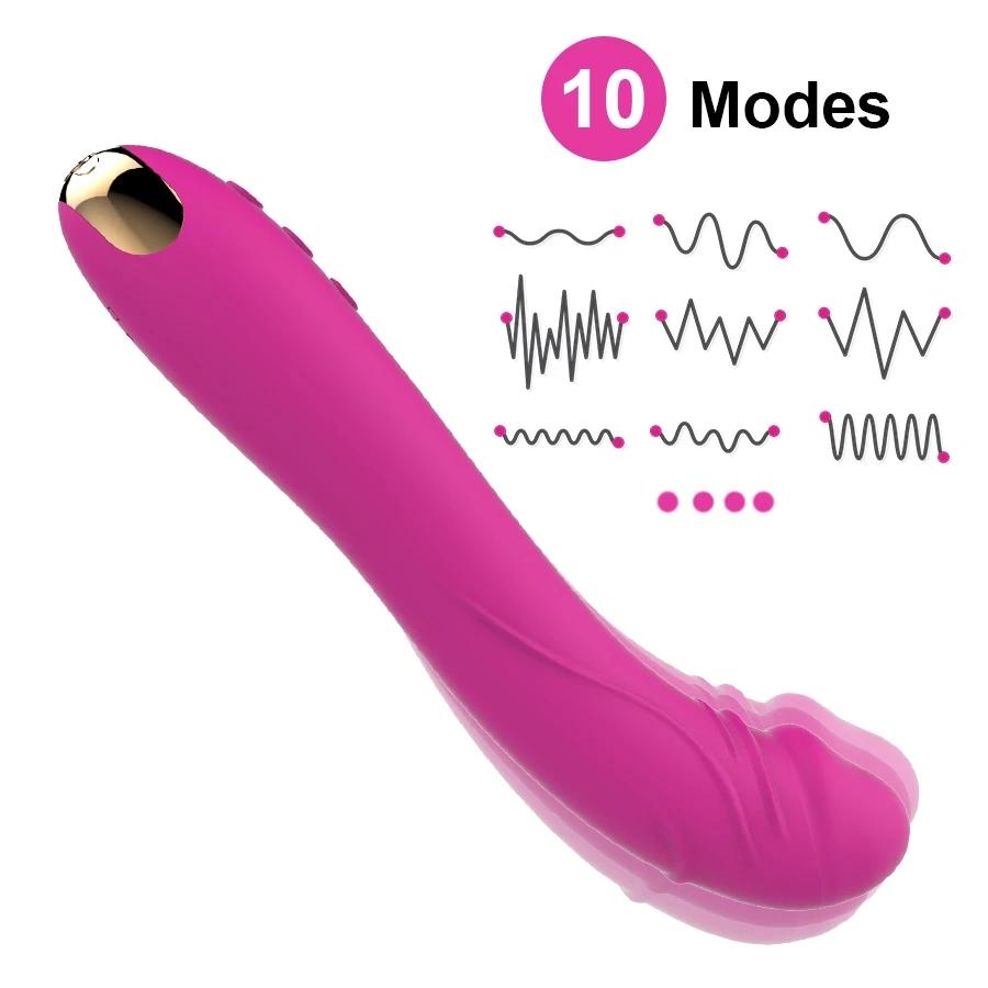Vibromasseur gode réaliste 10 modes pour femme, stimulateur vaginal et clitoridien, masseur, masturbateur, produits sexuels pour adultes