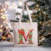 Christmas letter flower print niche trend tote bag shoulder bag