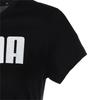 Puma Letter Print Crew Neck Short Sleeve T-Shirt Women Tops Black 847195-01