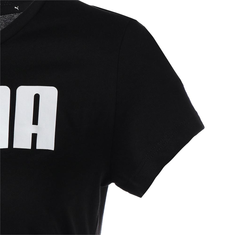 Puma Letter Print Crew Neck Short Sleeve T-Shirt Women Tops Black 847195-01