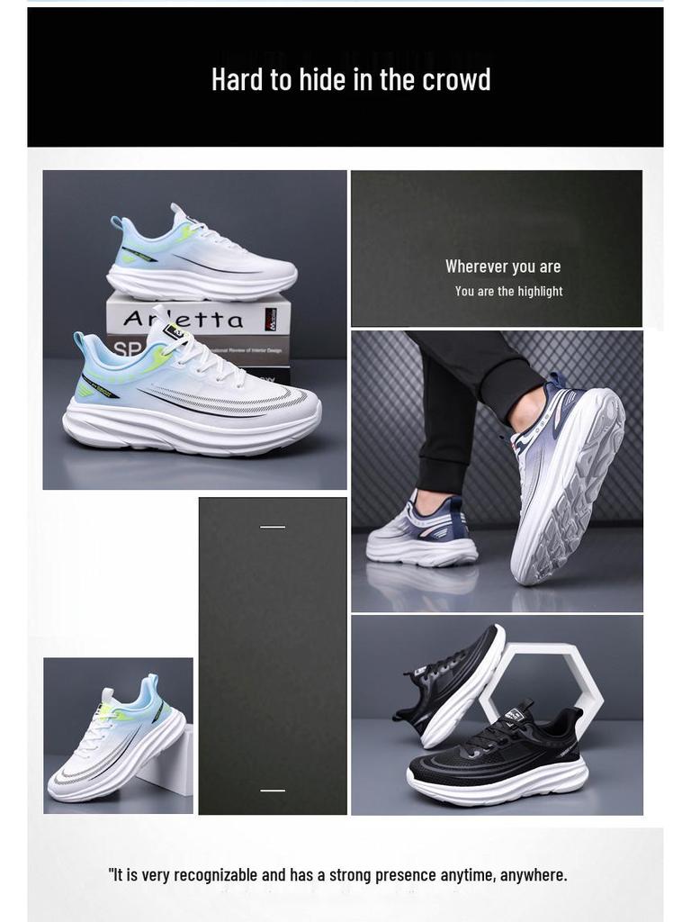 Men's Ultra-Light Breathable Mesh Running Shoes - Comfortable, Shock-Absorbing, Versatile for Casual Wear