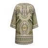 V-Ausschnitt 3/4 Ärmel Shift Design Urlaubs Kleid Ethnischer Stil Bohemia Retro Print Damen Kleid Damen Kleidung