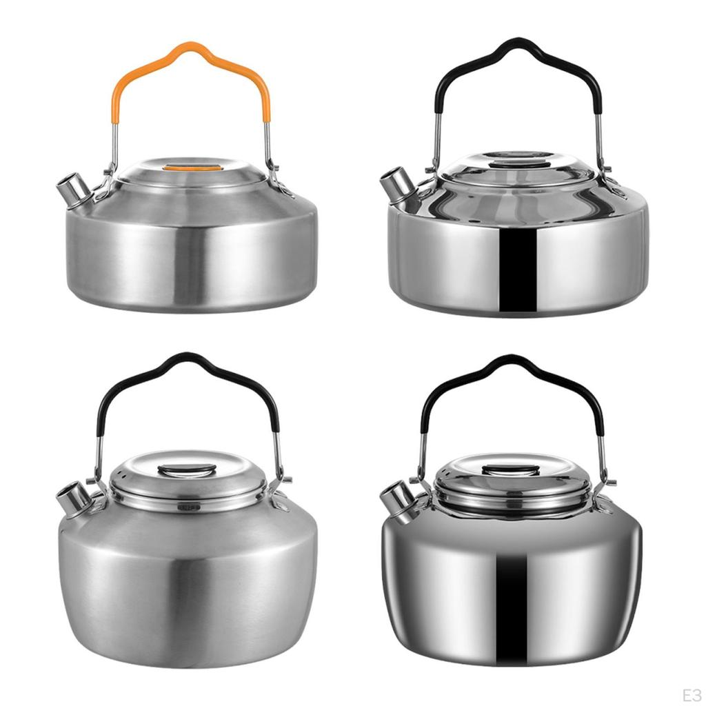 Camping Kettle Tea Coffee Pot Quick Heat Lightweight Teapot Water for Road Trip Picnic