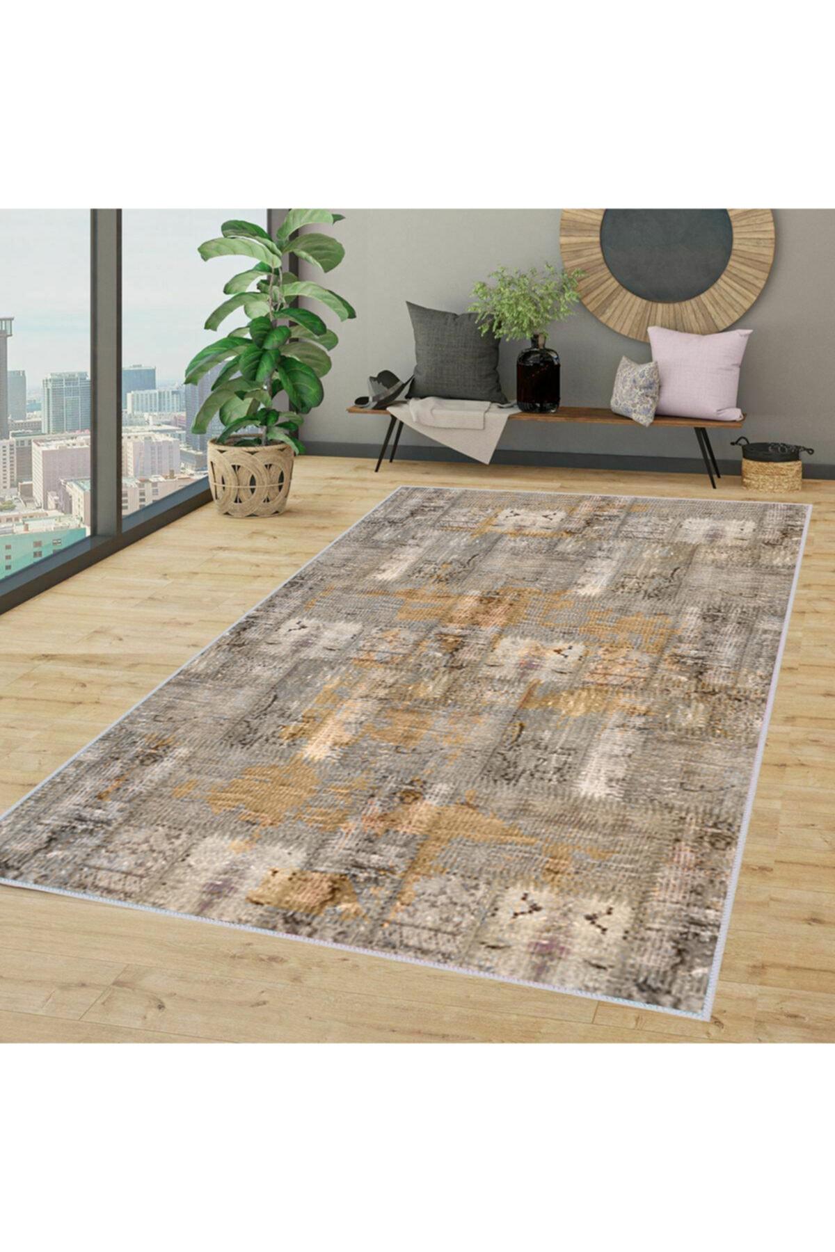 

Моющийся ковер с принтом Rovigo Home RVG1388-HT-982 50x80 жёлтый