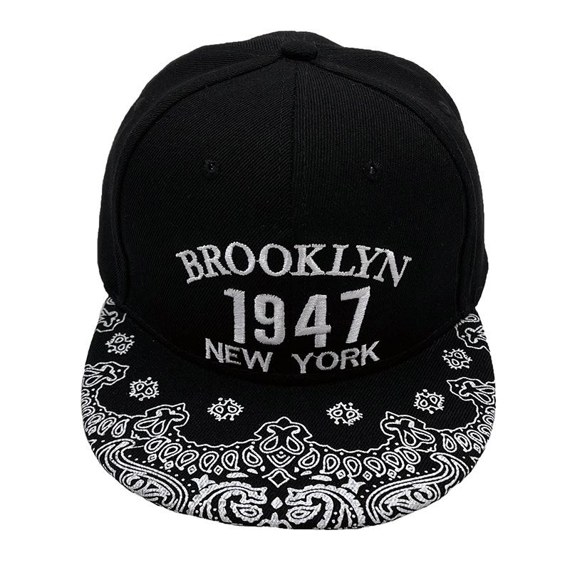 Brooklyn 1947 Embroidered Baseball Cap For Men And Women New York Duck Tongue Hip-Hop Hat