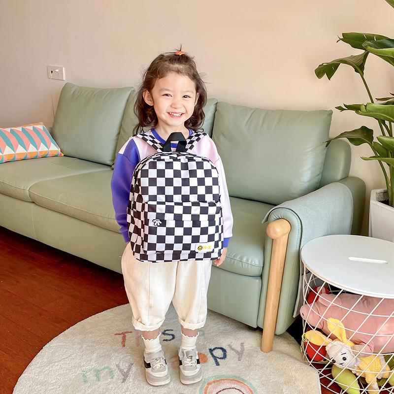 Adorable 2022 Trendy Plaid Children's Backpack For Kindergarten Boys And Girls