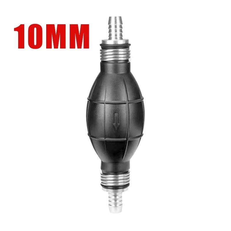 8mm Manual Fuel Pump Pipeline, Rubber Aluminum Manual Fuel Primer Bulb Diesel Gasoline Delivery Pump Automobile Ship