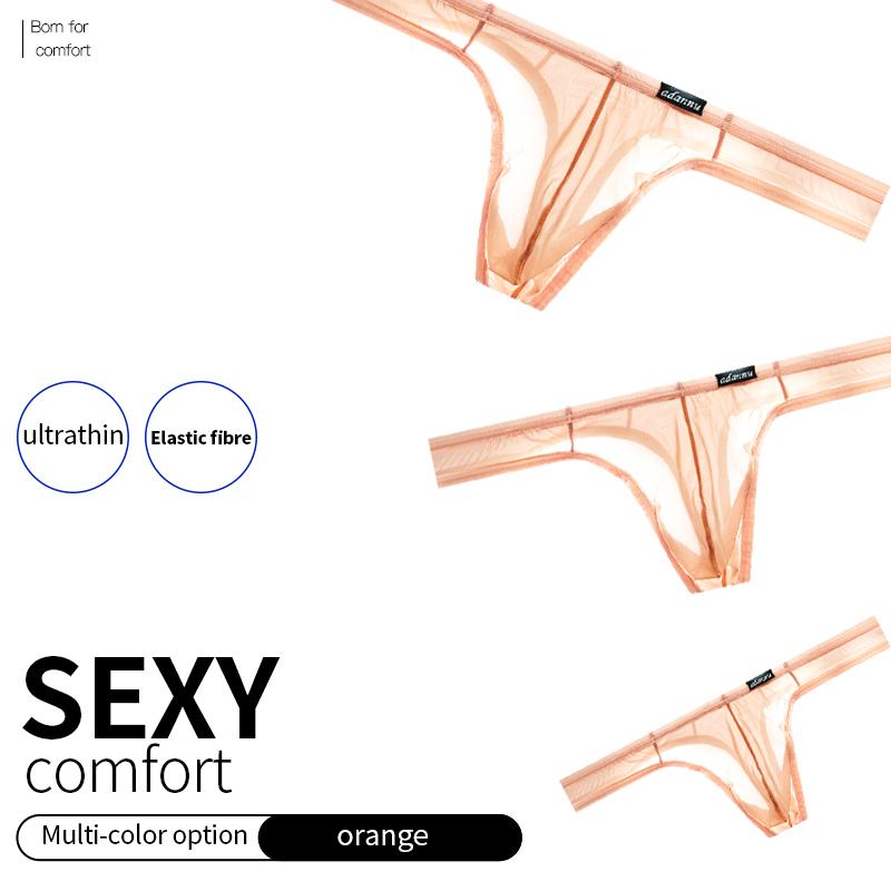 Perizoma sexy da uomo, trasparente, a vita bassa, alla moda, perizoma da uomo, traspirante, con schiena a T, perizoma sportivo, mutande maschili