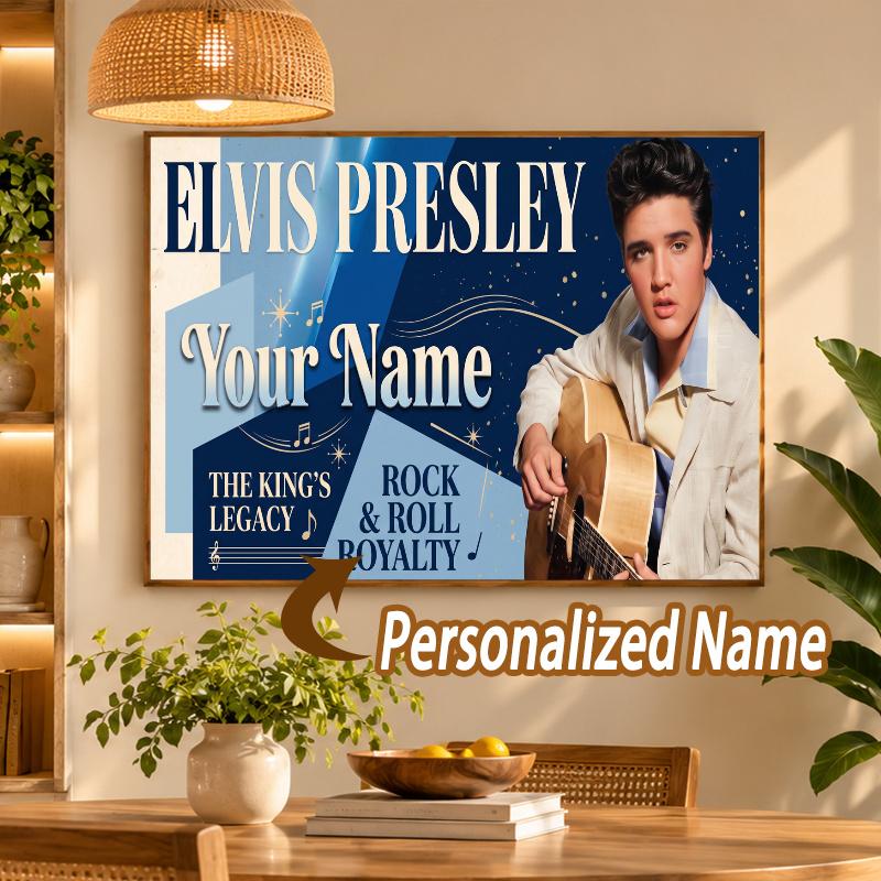 Custom Name Elvis Presley 5D Diamond Painting Personalized Full Drill Diamond Art Kit Gift