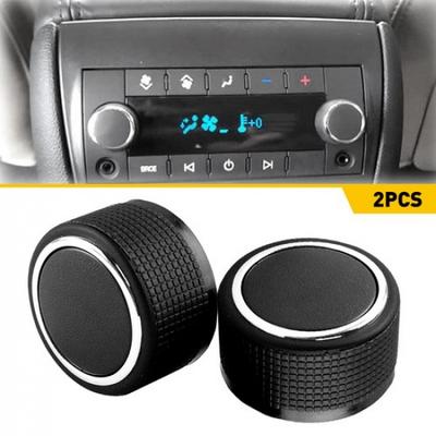 Rear Radio Volume Control Knob Pair for Chrome 2007 -2014 Chevy Tahoe Silverado