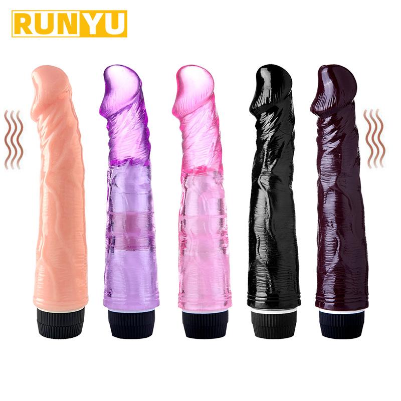 Měkký vibrátor Dildo Realistický penis Bod G Klitorální stimulátor Ženský masturbátor Sexuální hračky pro dospělé