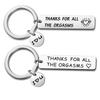 Couple Humorous Valentines Day Long Strip Stainless Steel Keychain Stainless Steel Keychain for Mothers Day and Fathers Day Backpack Bag Pendant