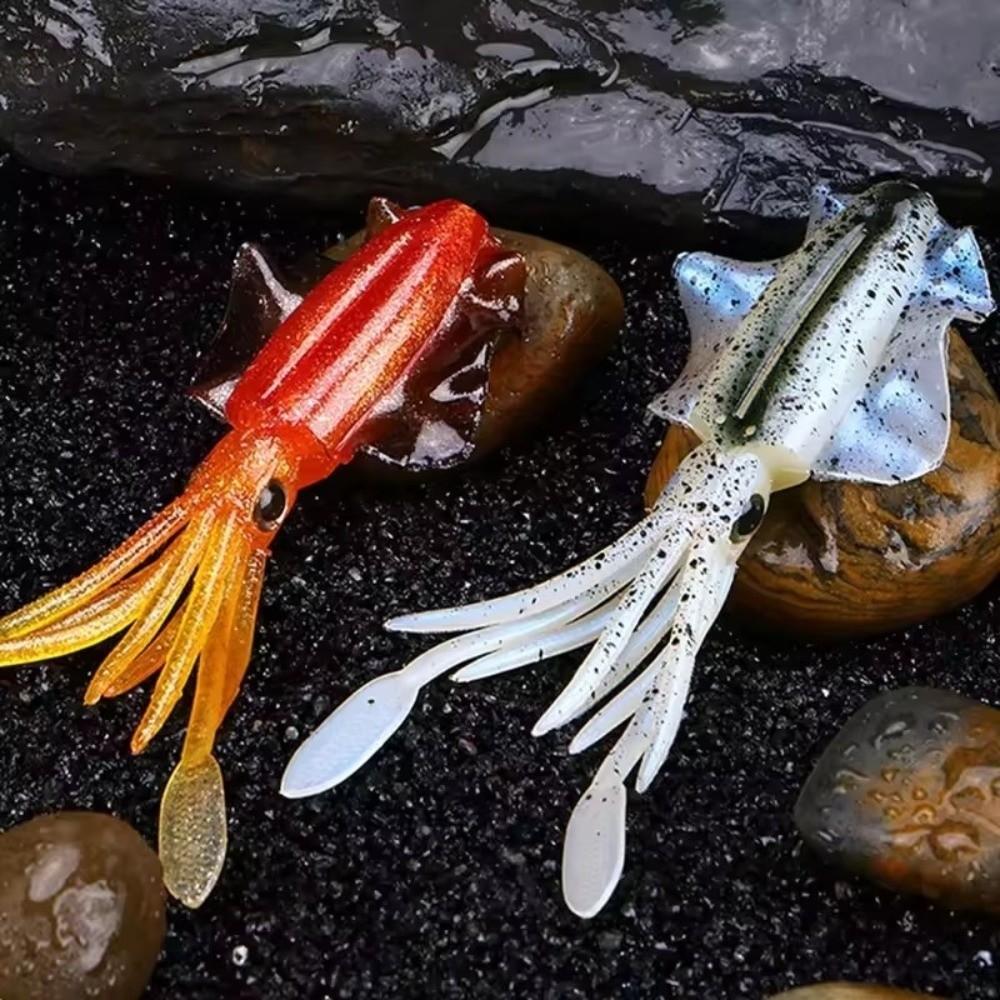 Lifelike Design Squid Fishing Bait Soft Material PVC Swimbait 2026 Fishing Lure Fishing