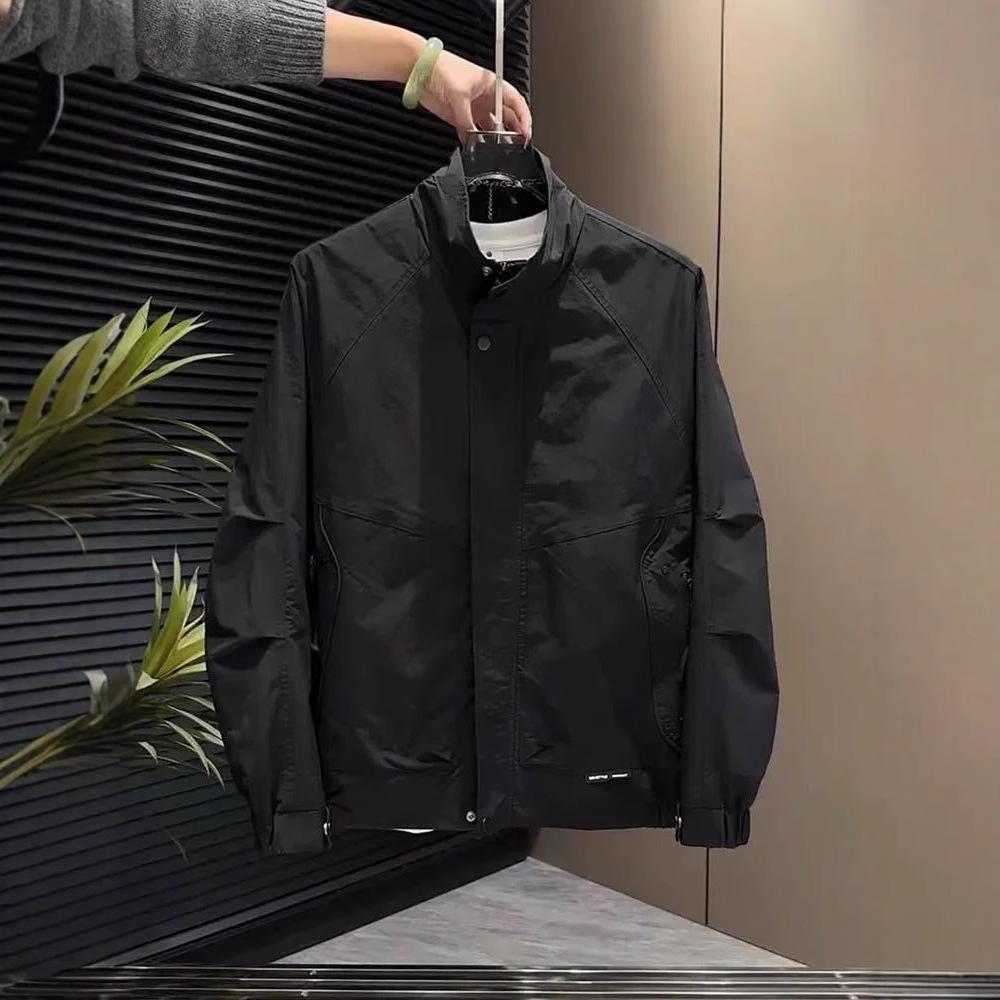 Stand-Up Collar Jacket Men'S Spring And Autumn Korean Version Men'S Casual Top Fashion Youth New Jacket High Fashion