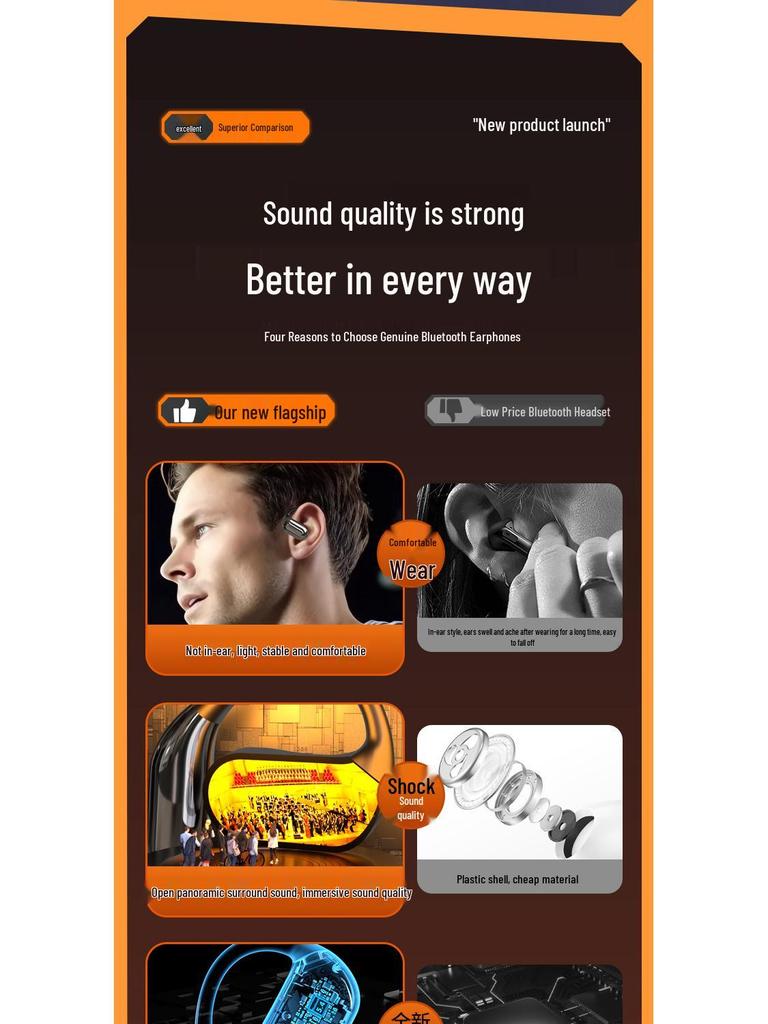 Q16 Open-Ear Bluetooth Earphones: AI-Enhanced, Wireless & In-Ear Design