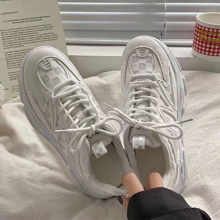 Dad Shoes Women's  Winter New Rubber Muffin Soft Bottom Women's Shoes Sweet Cool Wind Show Feet Small Casual Sneaker Women
