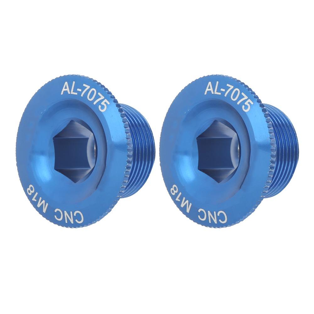 4PCS Blue Bike Crank Arm Bolts M18 Crank Screw Cap Durable Bicycle Crank Fixing Bolts  Bike
