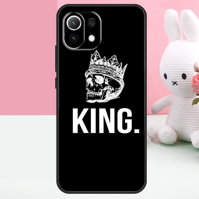 Cute King Queen Crown Case For Xiaomi 15 Ultra 14 13 15T 13T 14T Pro 17 Pro Max POCO F7 X7 Pro X5 X6 F5 F6 Funda