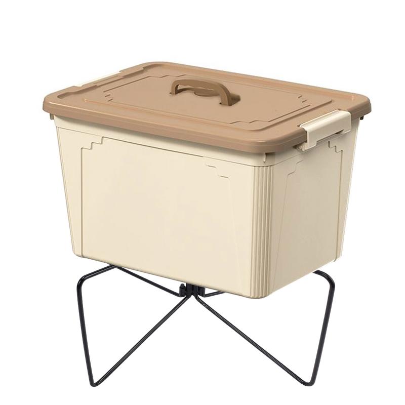 Camping Folding Cooler Box Stand Container Holder Shelf Outdoor Camping Supply Holder Folding Stand Ice Box Stand Aluminum Alloy