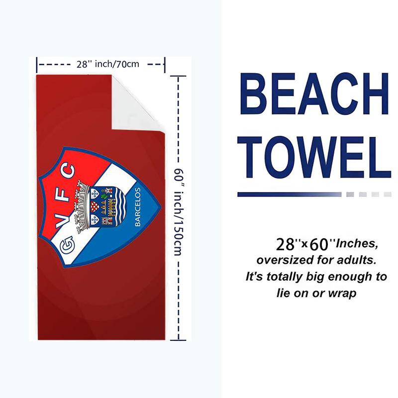 Gil Vicente FC Print Beach Towel, Large Soft Quick Dry Towel for Beach Camping Swimming